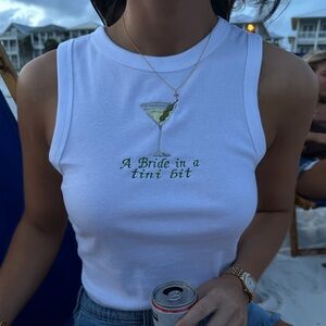 A Bride In A Tini Bit Baby Tank